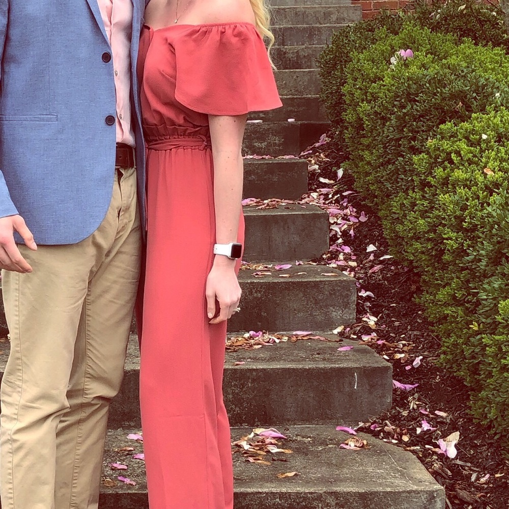 Salmon for the shoulder jumpsuit